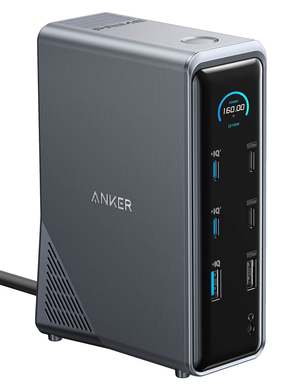 Anker GaN Prime Charger / 14 Different Ports / 160W Power / Built-in Display