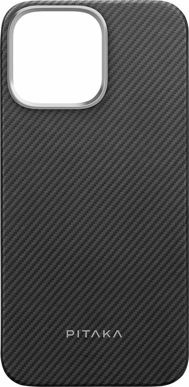 PITAKA Case for iPhone 16 Pro Max / Carbon Fiber / MagSafe / Slim & Lightweight / Black & Grey