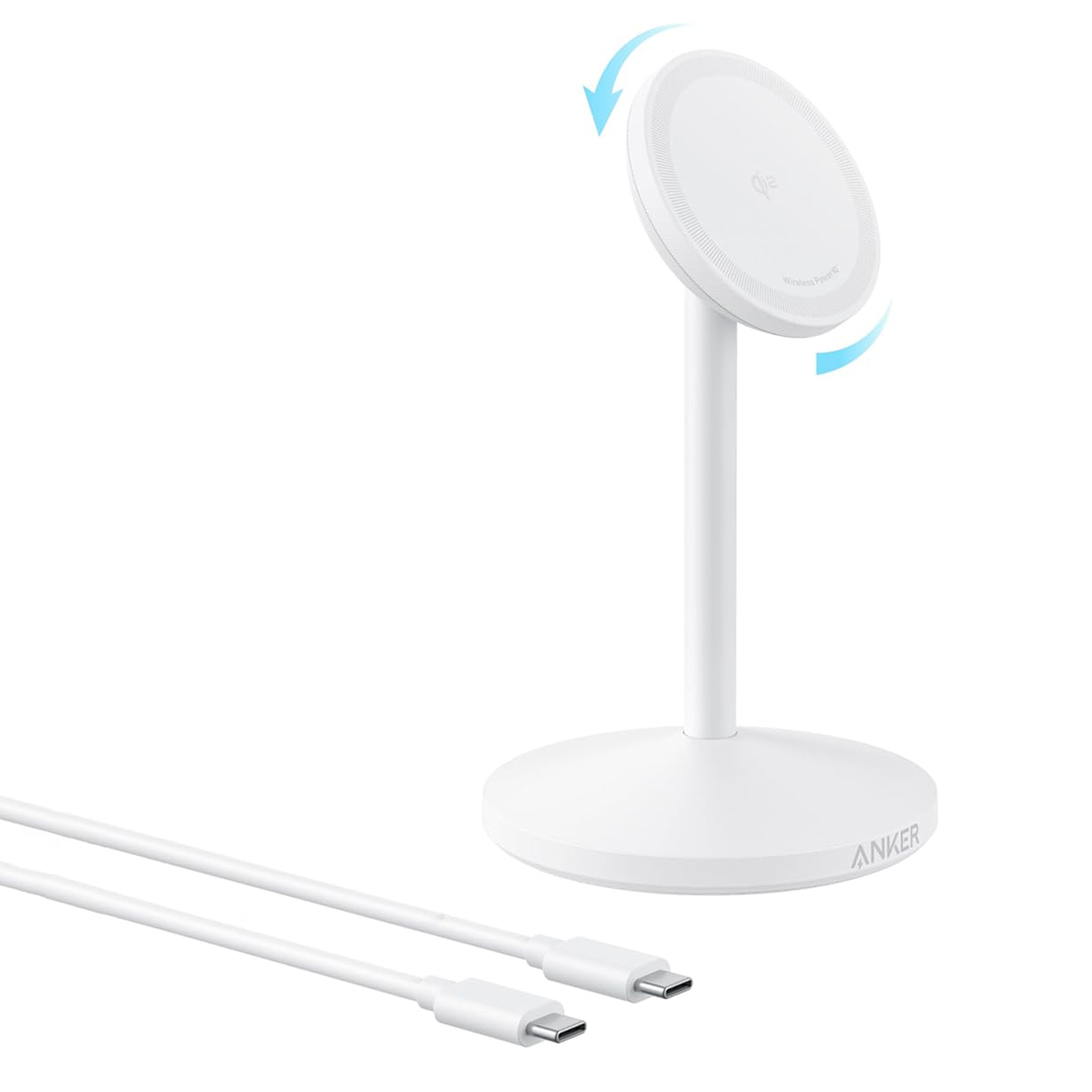 Anker MagGo Phone Wireless Charger Stand / Supports MagSafe / White