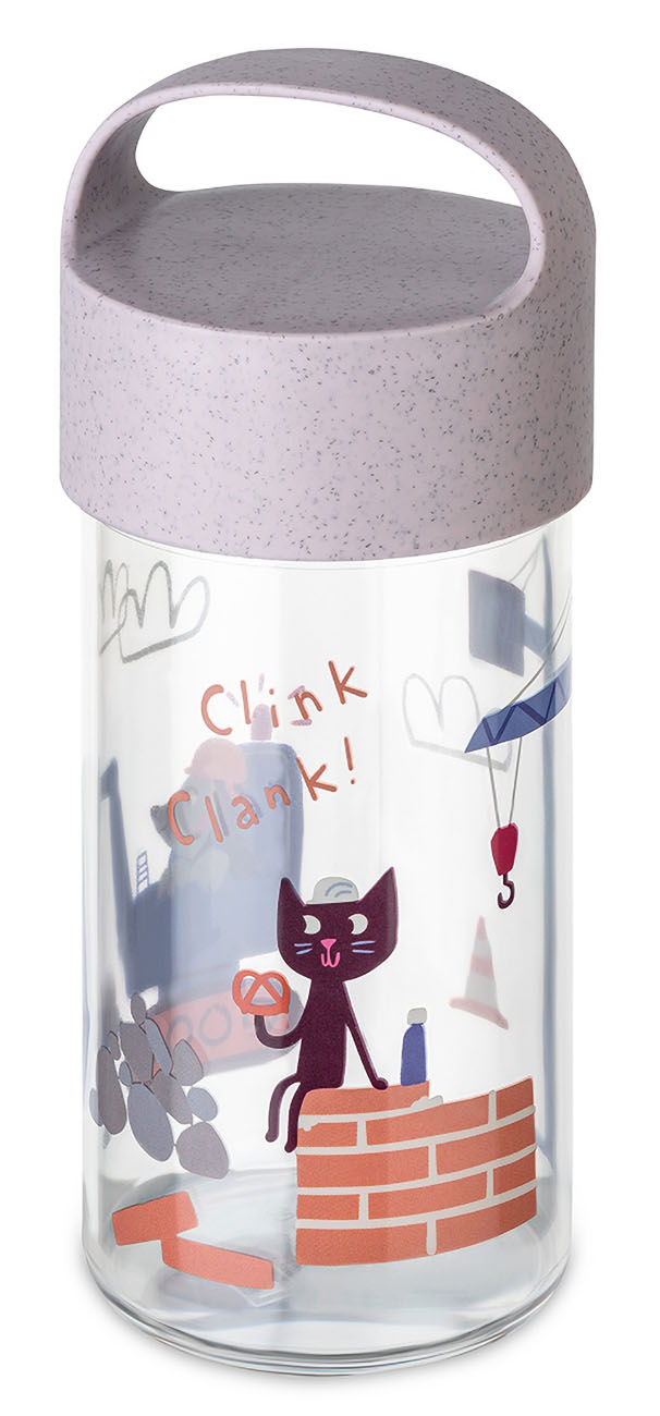 مطارة Koziol Trucks للاطفال / سعة 500 مل / تحافظ على المشروبات الباردة / رصاصي