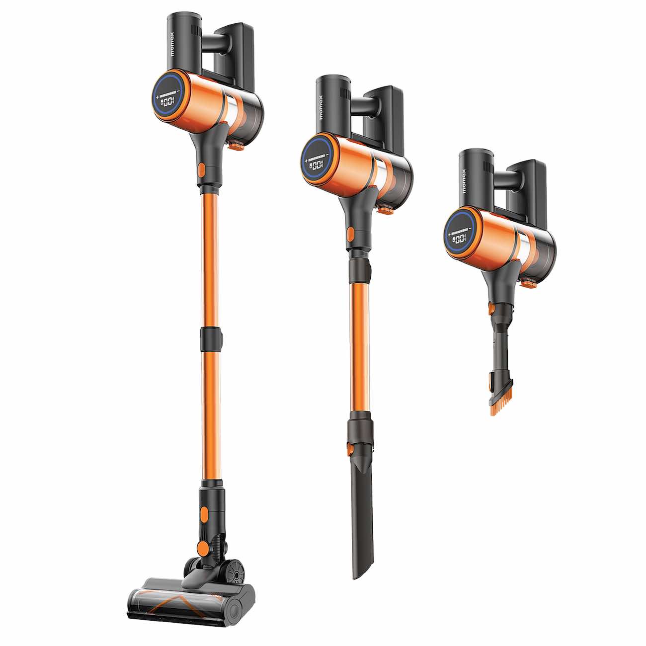 مكنسة متنقلة من Momax / مع ملحقات متعددة الاستخدامات / شاشة LED / قوة شفط 26 Kpa