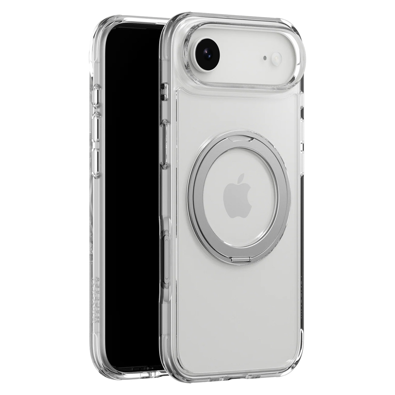 MagEasy MagStand Case for iPhone 17 Air / Built-in Grip + Stand / Supports MagSafe / Clear