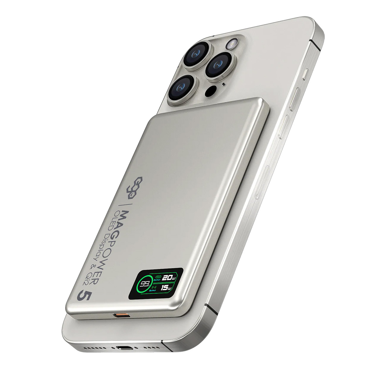 EGO Magpower Magnetic Battery Gen 5 / 5000 mAh / MagSafe Compatible / Ultra Slim / Titanium
