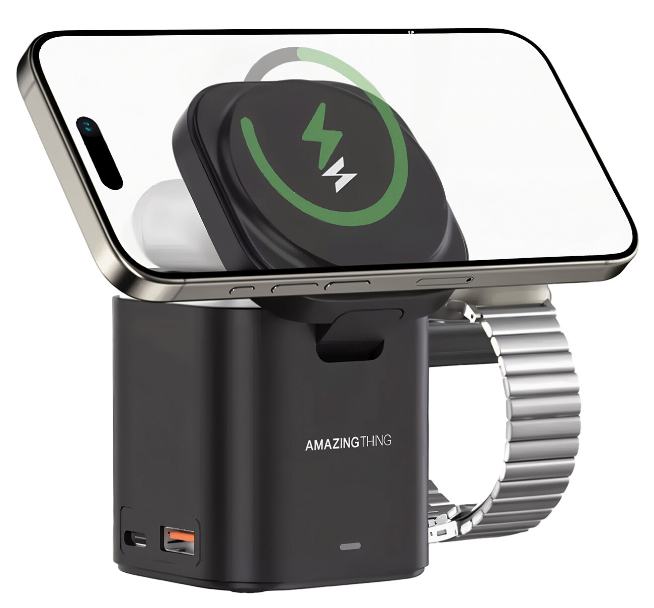 AmazingThing Thunder Pro Mag Power Station / With Type-C & USB Ports / 55 Watt