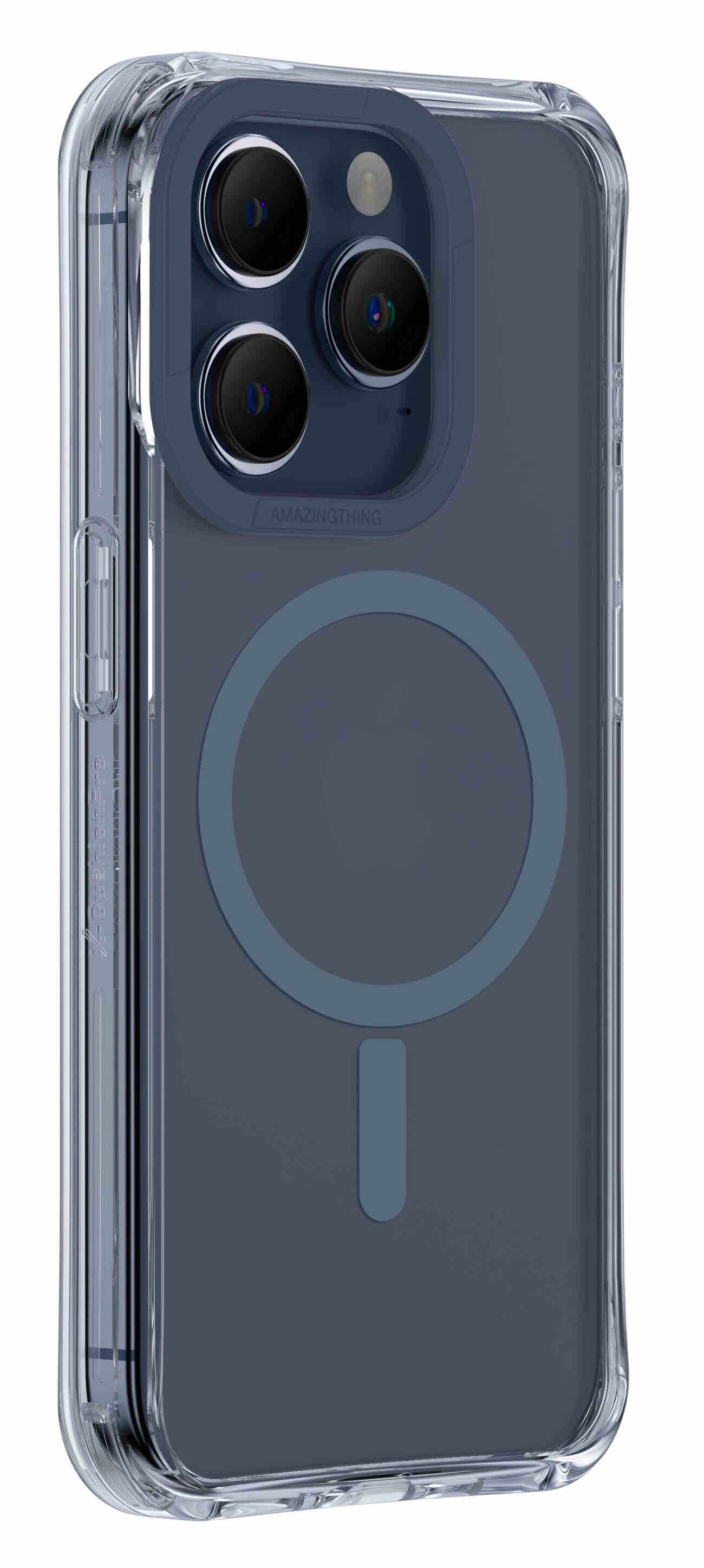 AmazingThing Titan Edge Mag Case for iPhone 15 Pro / Drop-Resistant / MagSafe Compatible / Blue