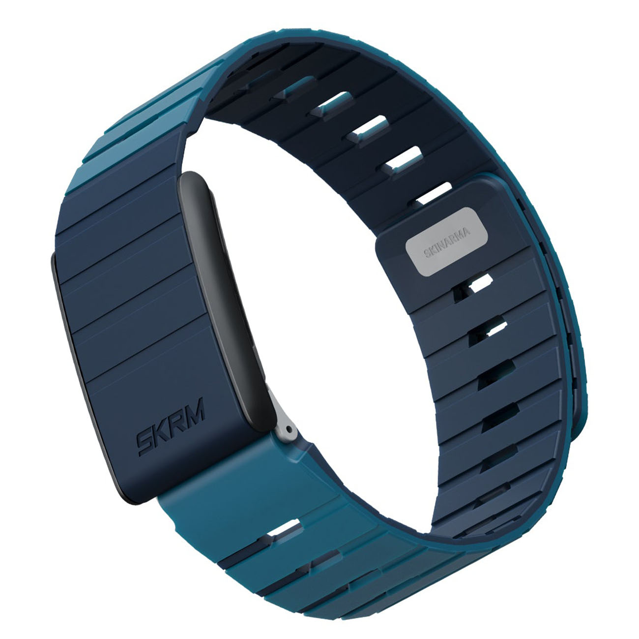 سير Gemini من SKINARMA / يدعم Whoop 5 و Whoop MG / سليكون ناعم / ازرق