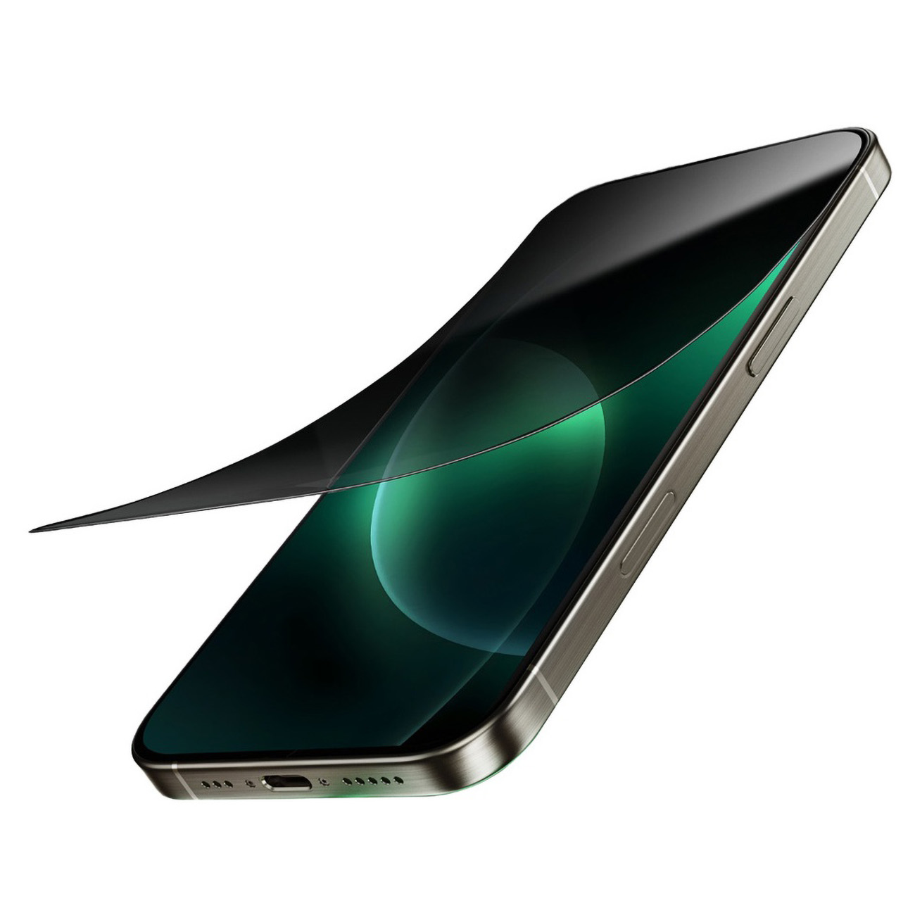 Green Steve 9H Screen Protector for iPhone 16 Pro Max / Privacy Glass / Anti-Fingerprint