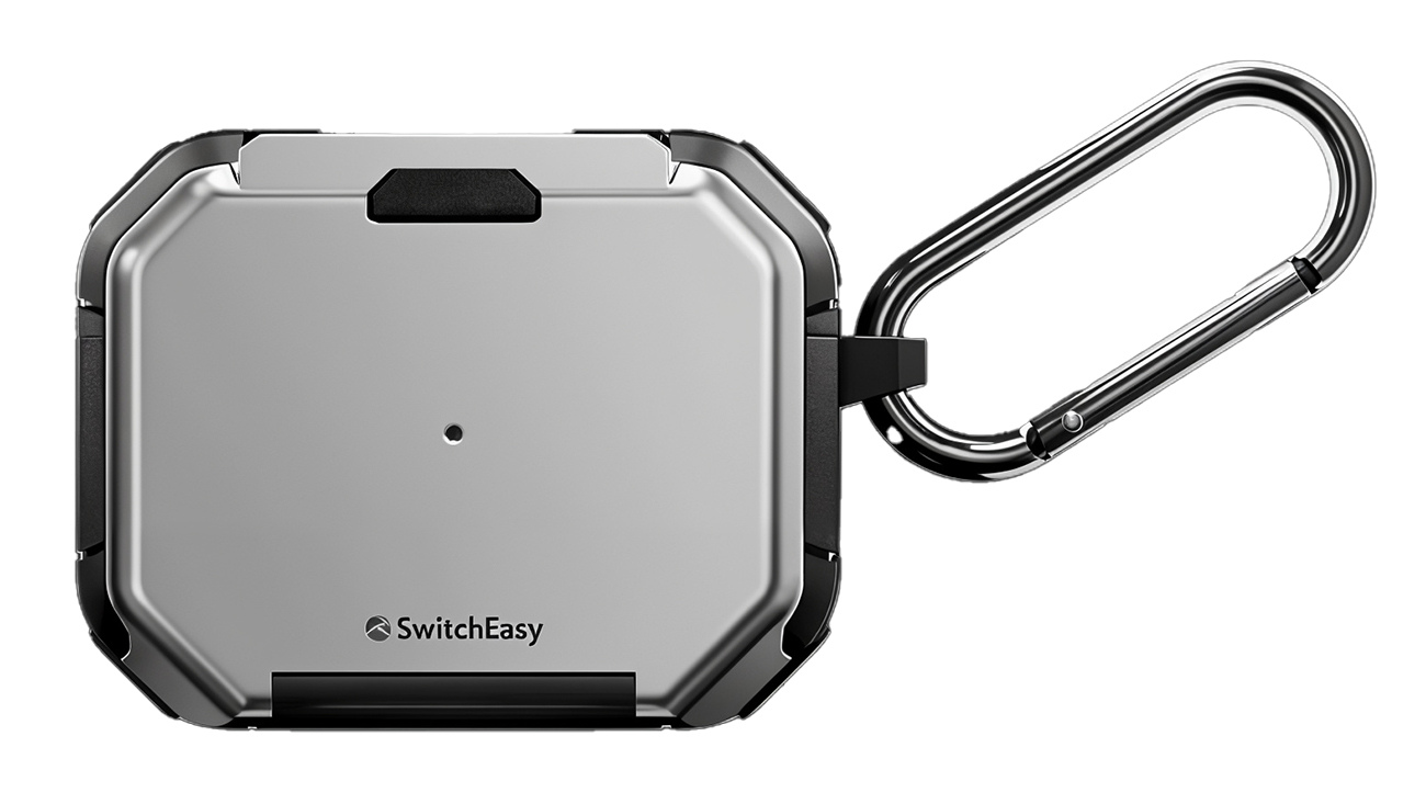 كفر SwitchEasy Defender بلس لسماعة ابل AirPods برو 1 و 2 / يحمي من الطيحات / فضي