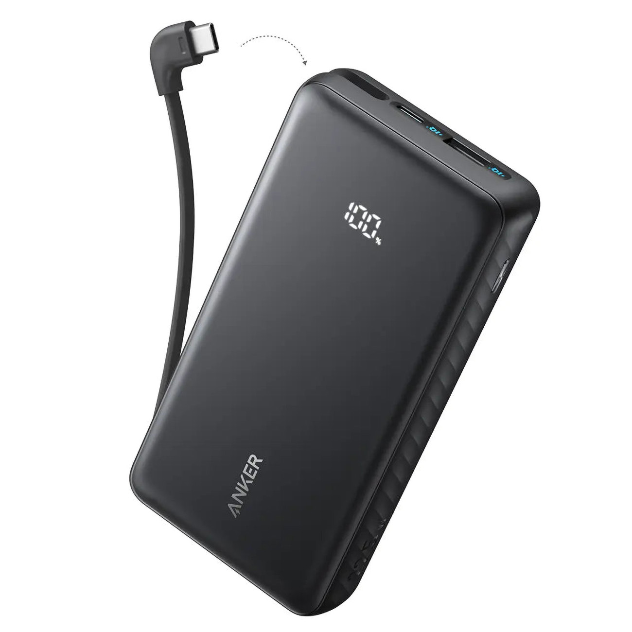 Anker Zolo Power Bank 20,000mAh / Type-C + USB-A Ports / Built-in Type-C Cable / 22.5W Power