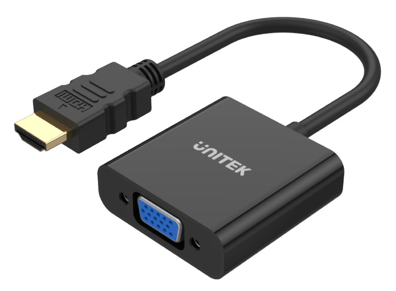 Unitek Adapter / Convert HDMI to VGA / 1080p Resolution / With Audio & Micro USB Ports