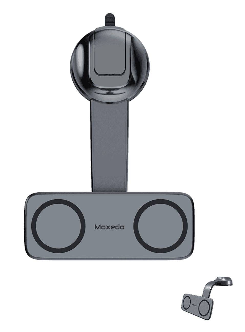 Moxedo Duo Magnetic Phone Mount / Holds 2 Phones / Attaches to Car Dashboard / Supports MagSafe