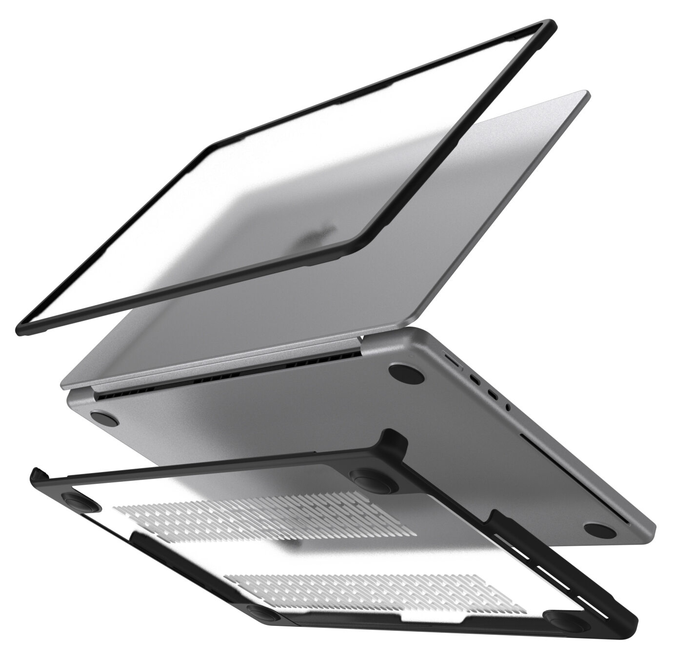 كفر SwitchEasy Defender لماك بوك اير 15 انش / ضد الطيحات / شفاف مع اطار اسود