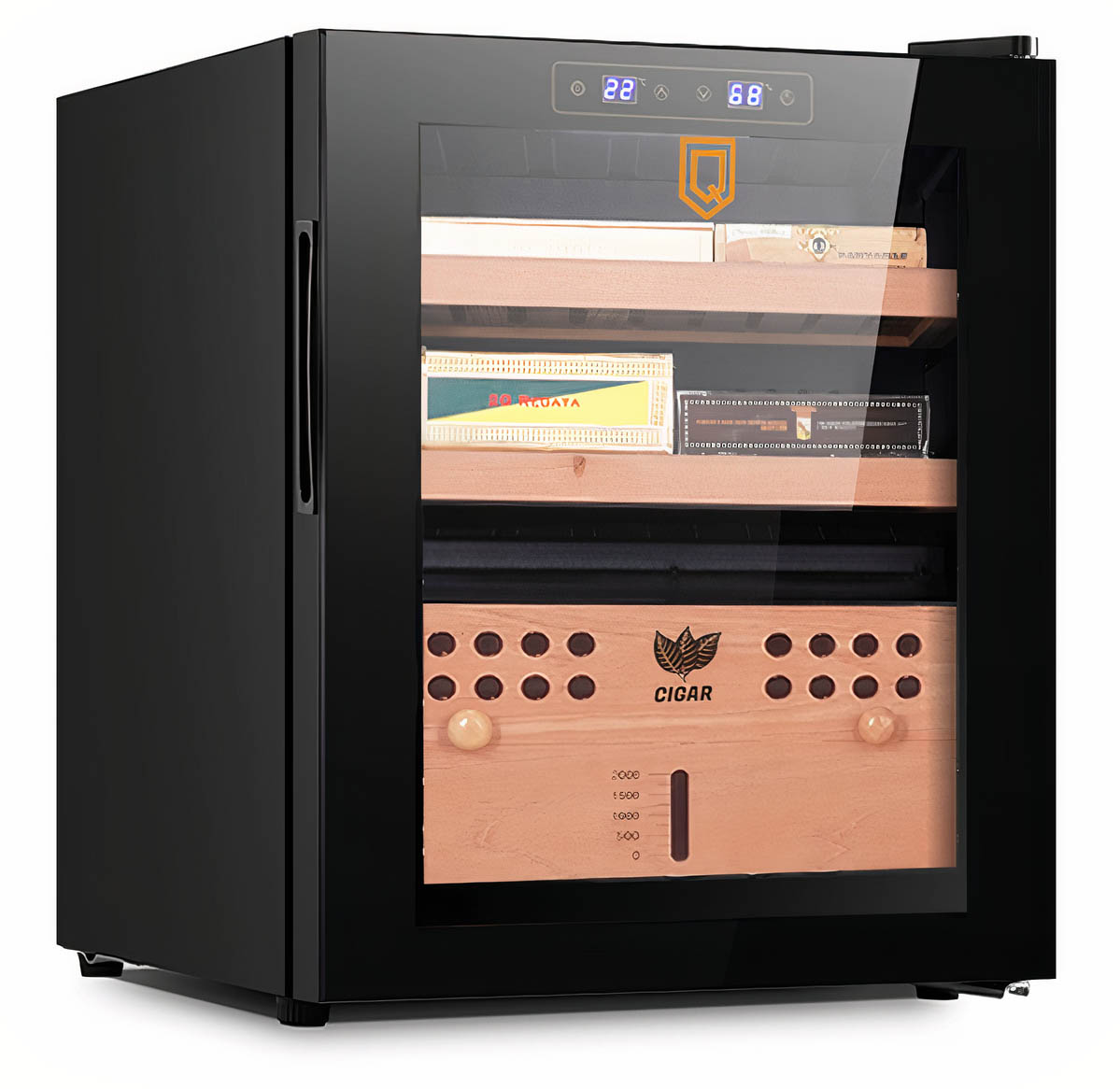 ثلاجة فاخرة مخصصة لحفظ السيجار / سعة 48 لتر