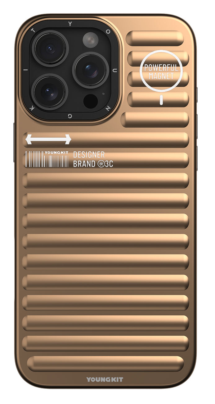 YoungKit Case for iPhone 16 Pro / Support MagSafe / Drop Resistant / Titanium Gold
