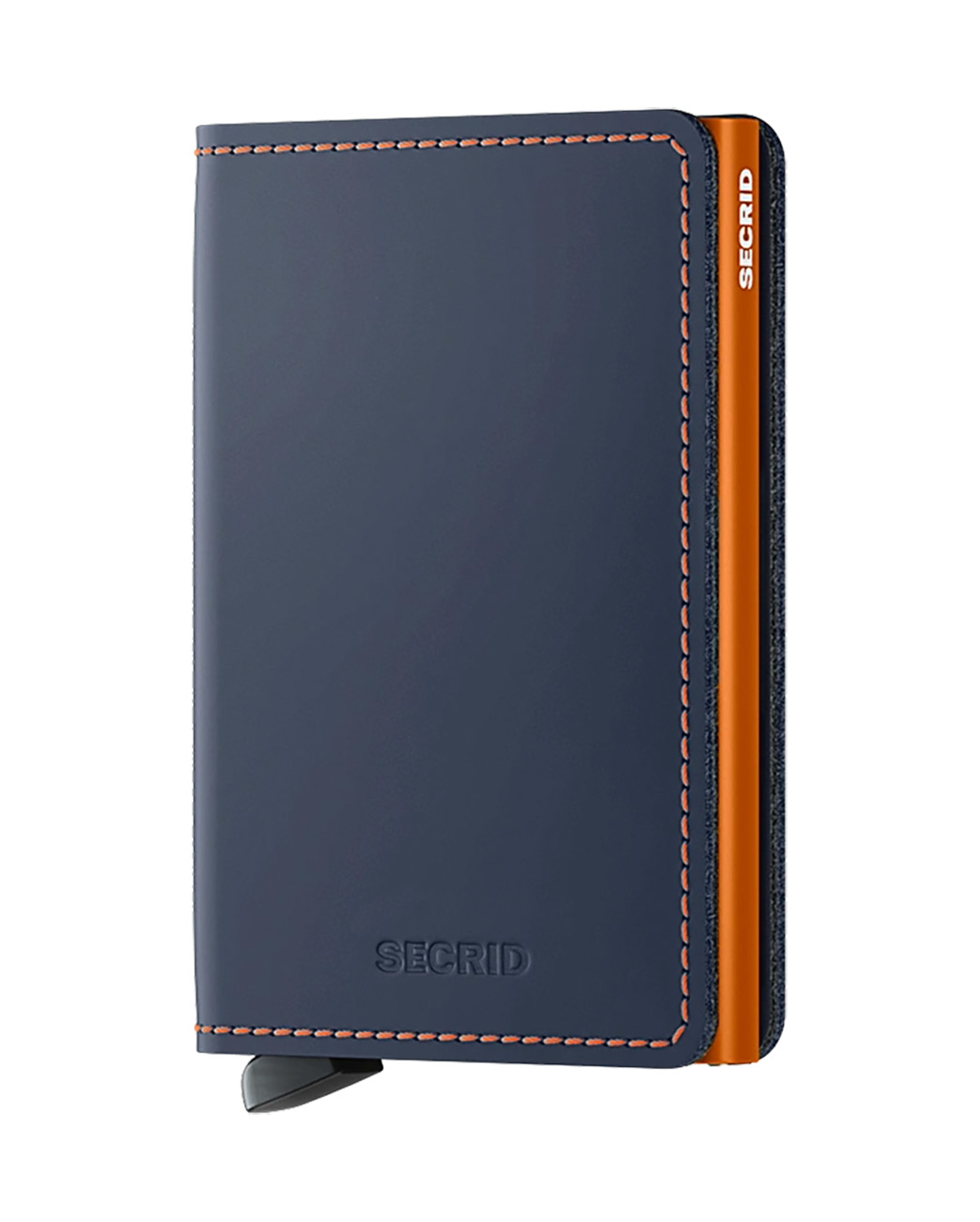 Secrid Slimwallet Card Holder / RFID Protection / Matte Leather / Elegant Design / Blue & Orange