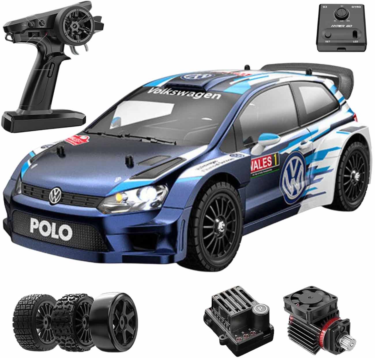 Hyper Go 14304 Electric Car / With Remote Control / Battery Powered / Shock Resistant