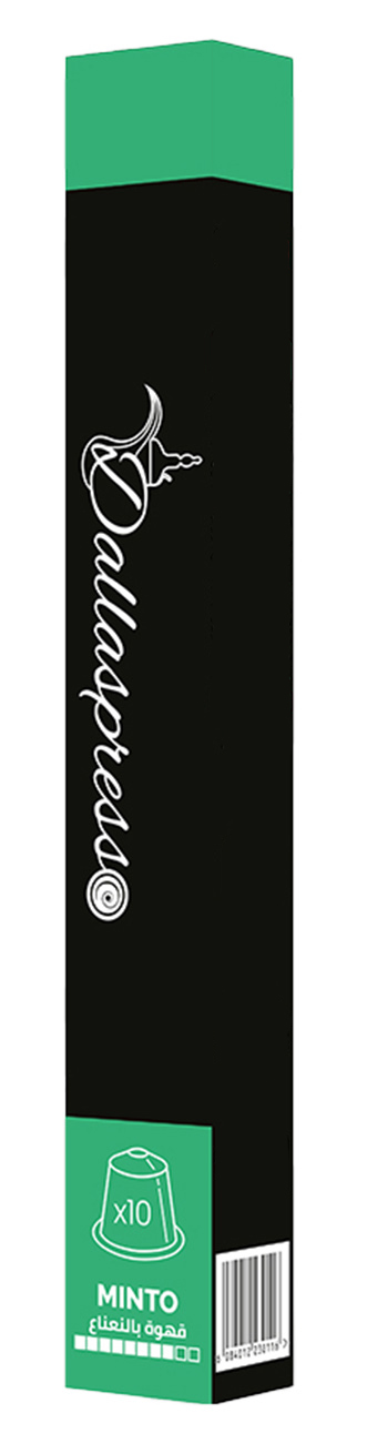 كبسولات قهوة بالنعناع من دلاسبرسو / 10 كبسولات / متوافقة مع مكينة Nespresso