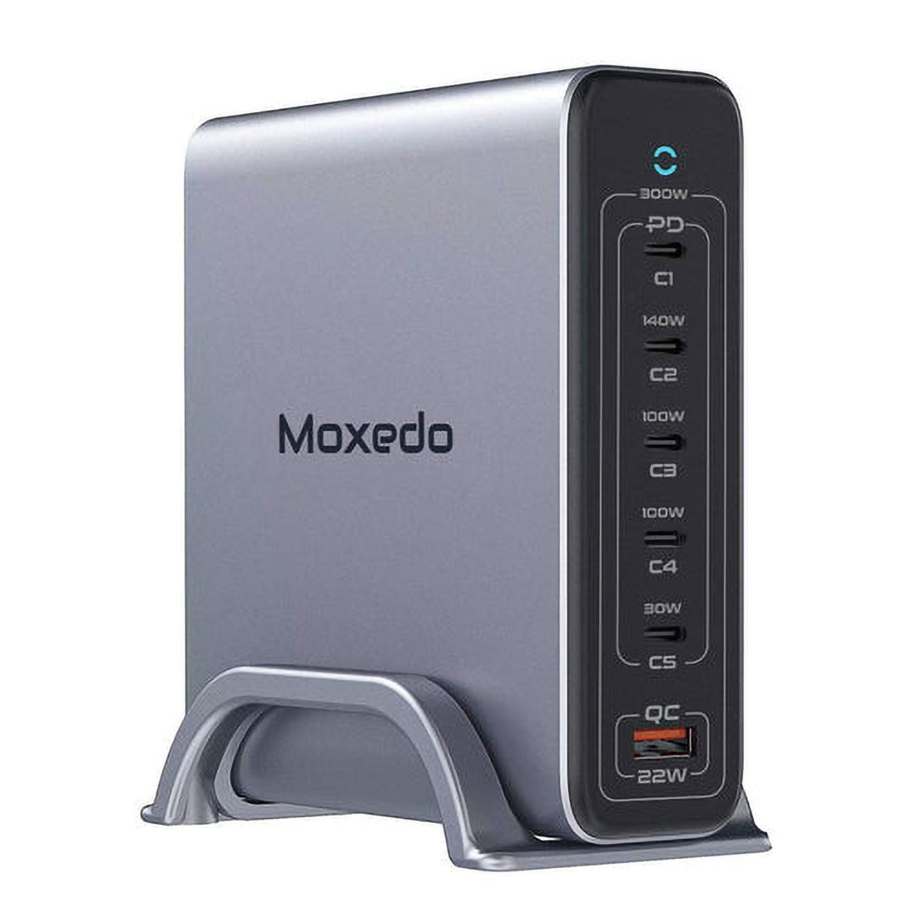 Moxedo GaN Desktop Charger / 5 Type-C Ports + 1 USB-A Port / 300W Power