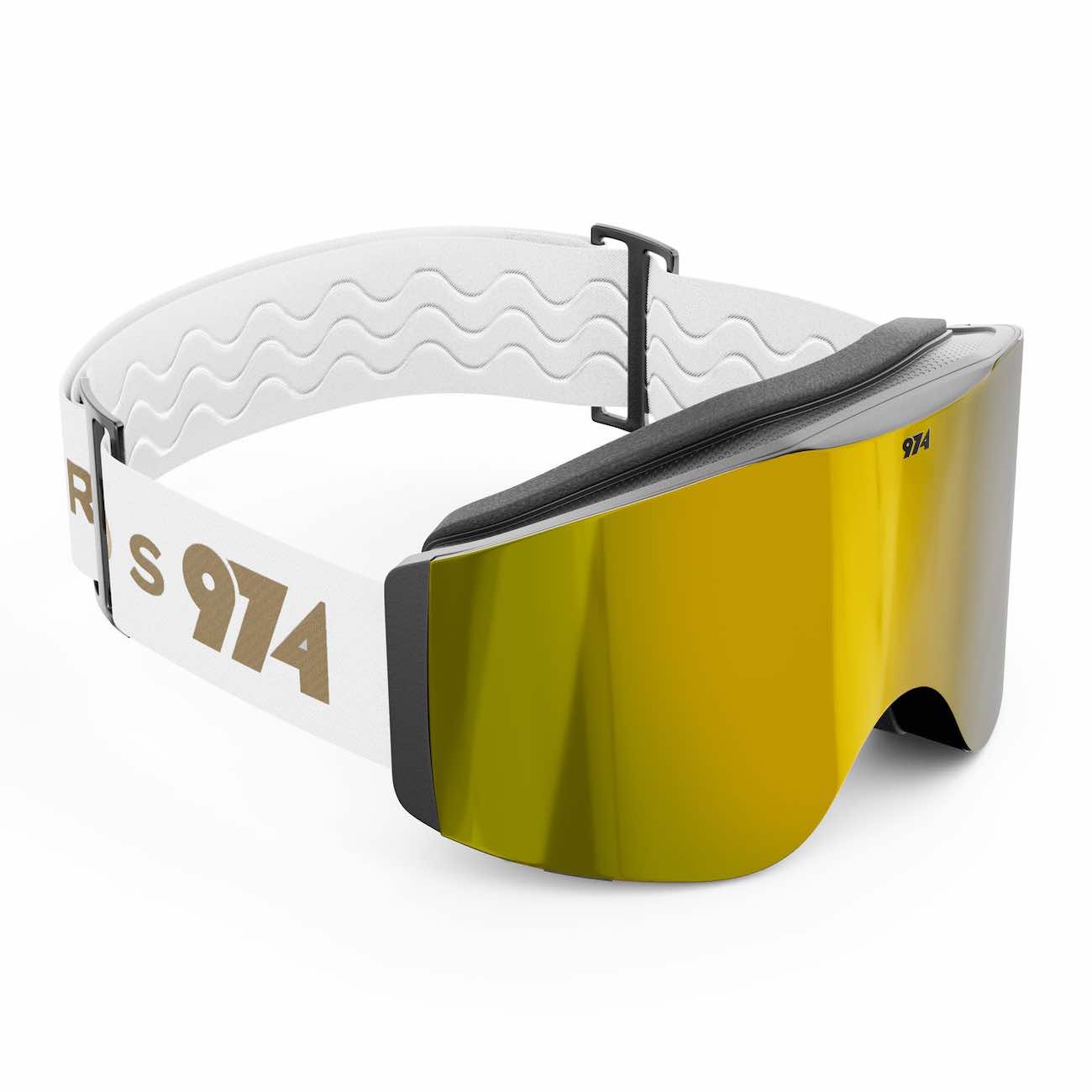 974Guards Protective Goggles / White Strap / Gold-Tinted Lens + Clear Night Lens