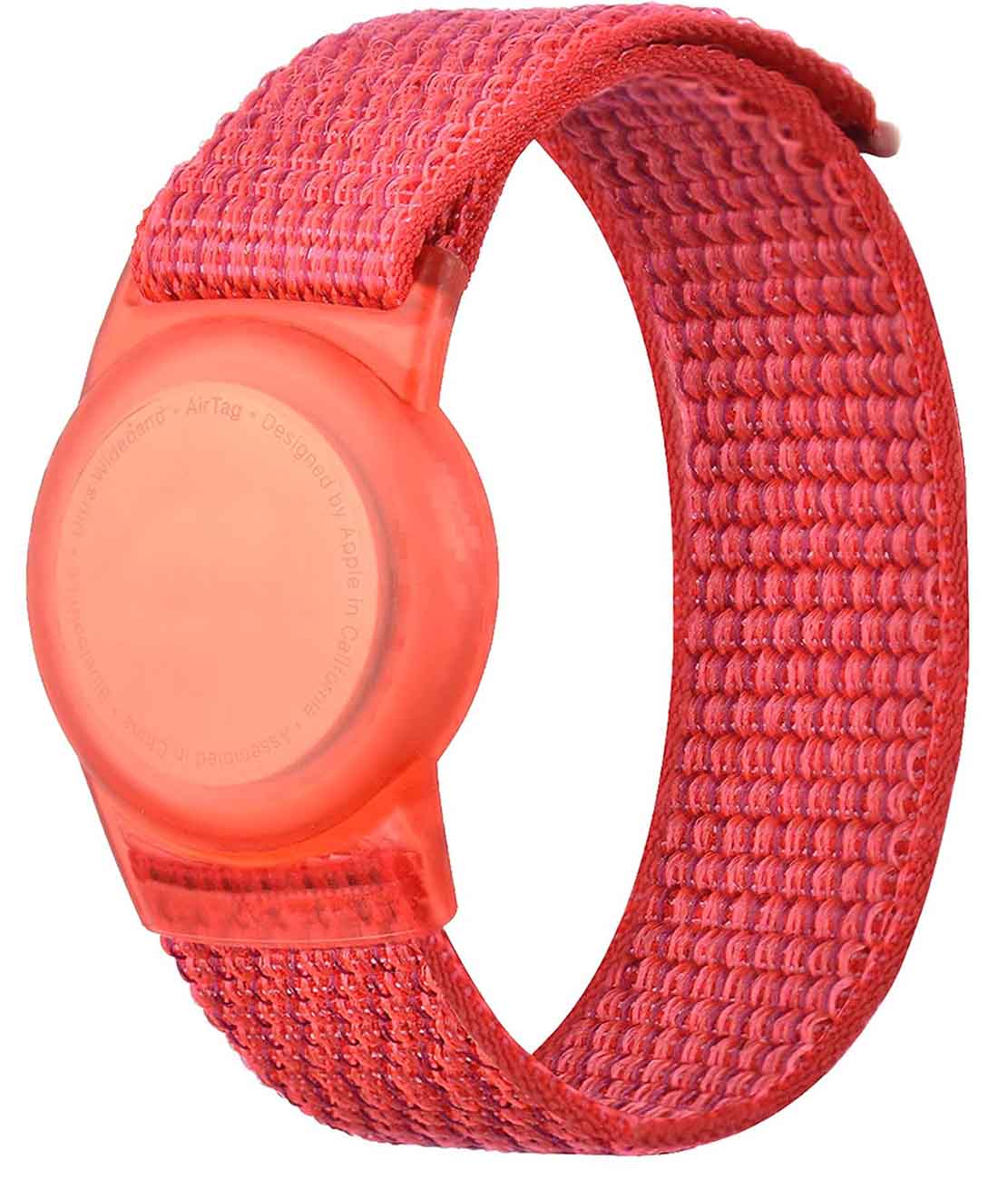 Kids Bracelet with Apple AirTag Slot / 17cm Length / Water-Resistant / Red