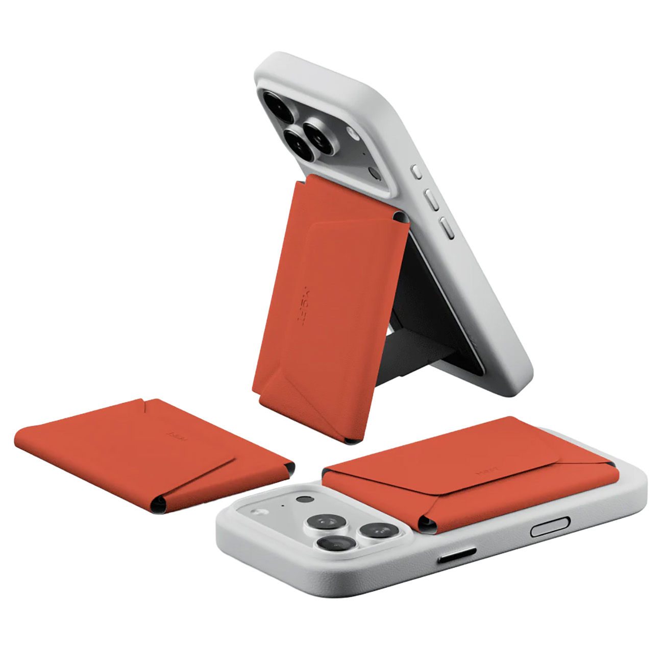 MOFT Magnetic Stand & Wallet for Phone / MagSafe Compatible / RFID Protection / Clay