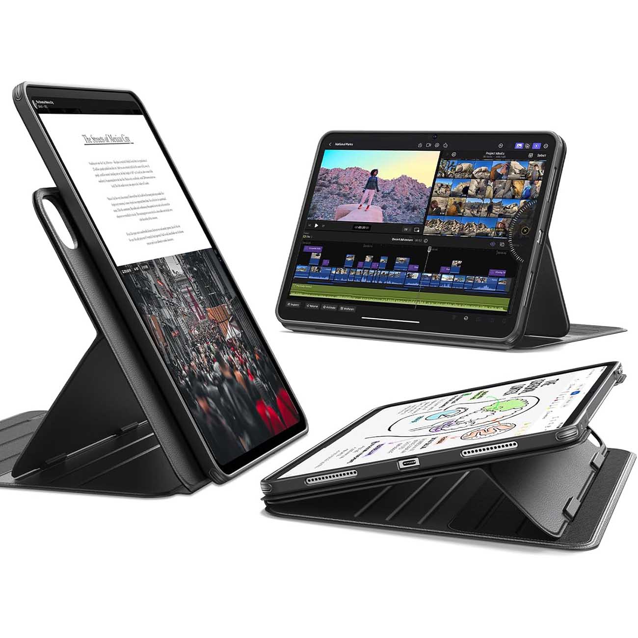 ESR Magnetic Case for iPad Pro 13 inch 2025 & 2024 / Built-in Stand / Black