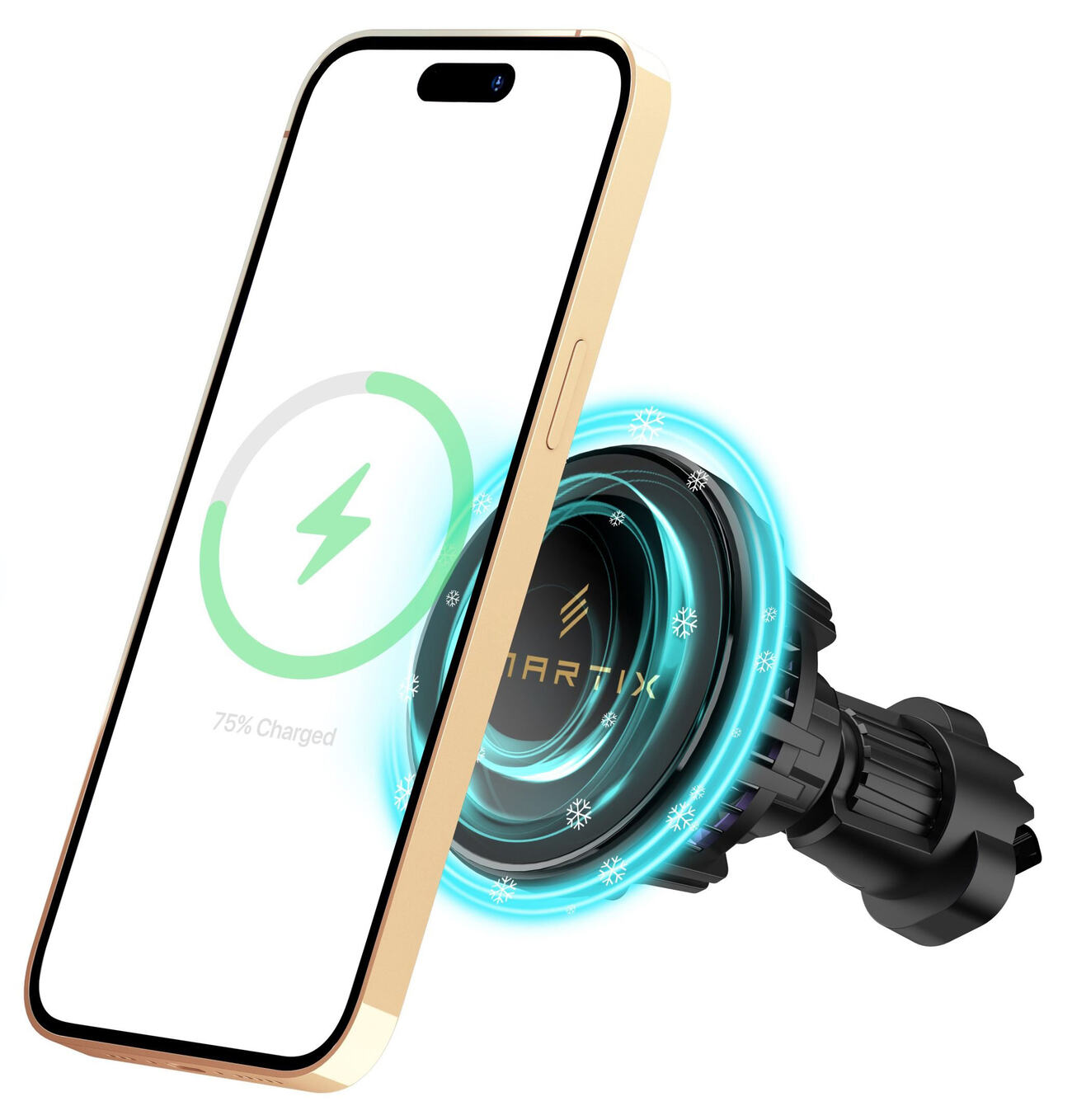 Smartix Wireless Charger / Built-in Cooling for Mobile Phones / Suitable for Car Use