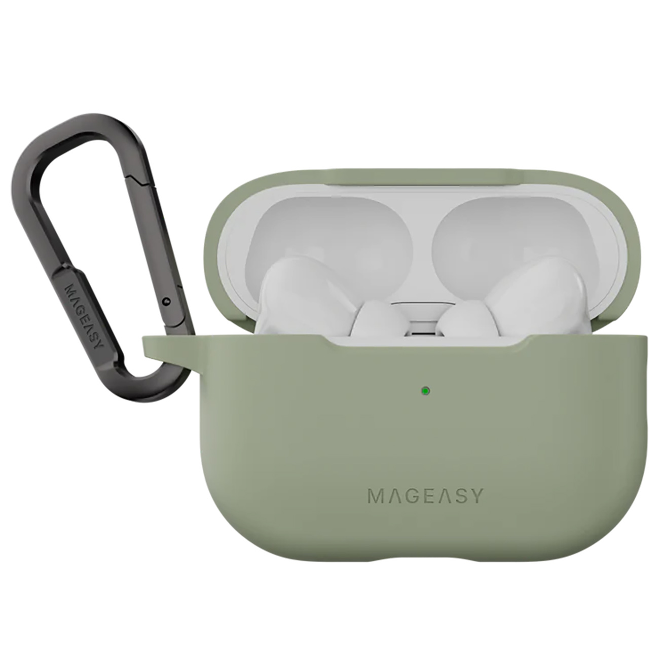 كفر Mageasy لسماعة ابل AirPods برو 1 و 2 / تصميم انيق / يحمي من الطيحات / Desert Green