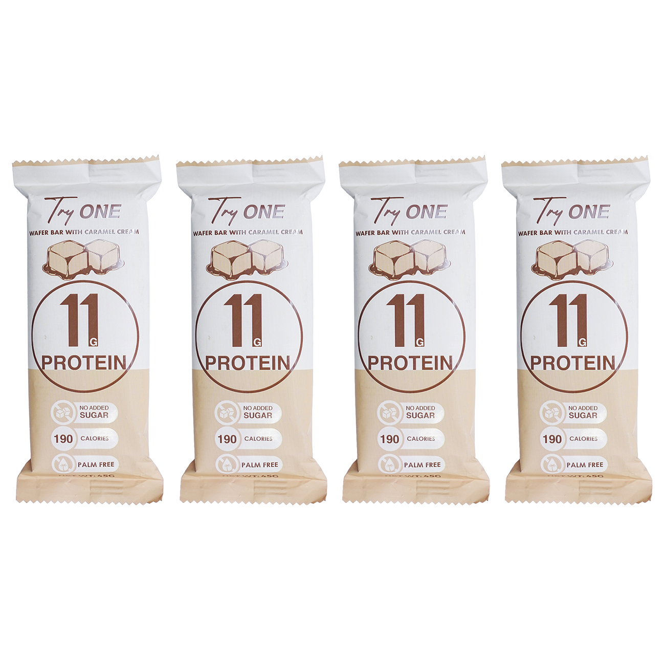 Try One Protein Wafer Caramel Flavor / 4 Pieces / 45g