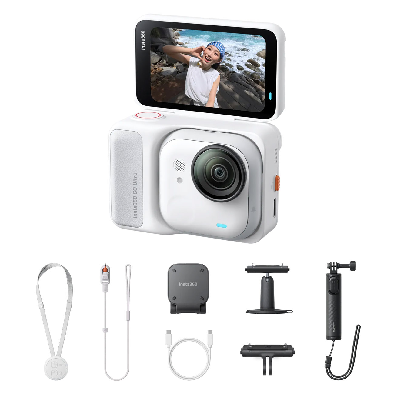 حزمة كاميرا Insta360 GO Ultra Creator Bundle / دقة 4K / صغيرة و خفيفة / مع ترايبود + ستاند تصوير