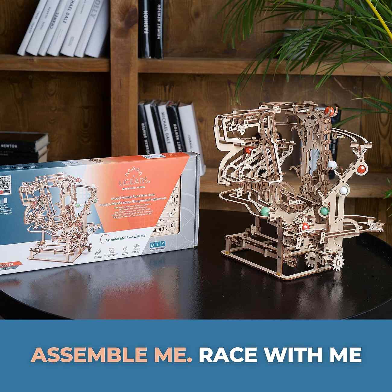 Ugears Mechanical Model Kit / Wooden Pieces / Unique 3D Design / Marble ...