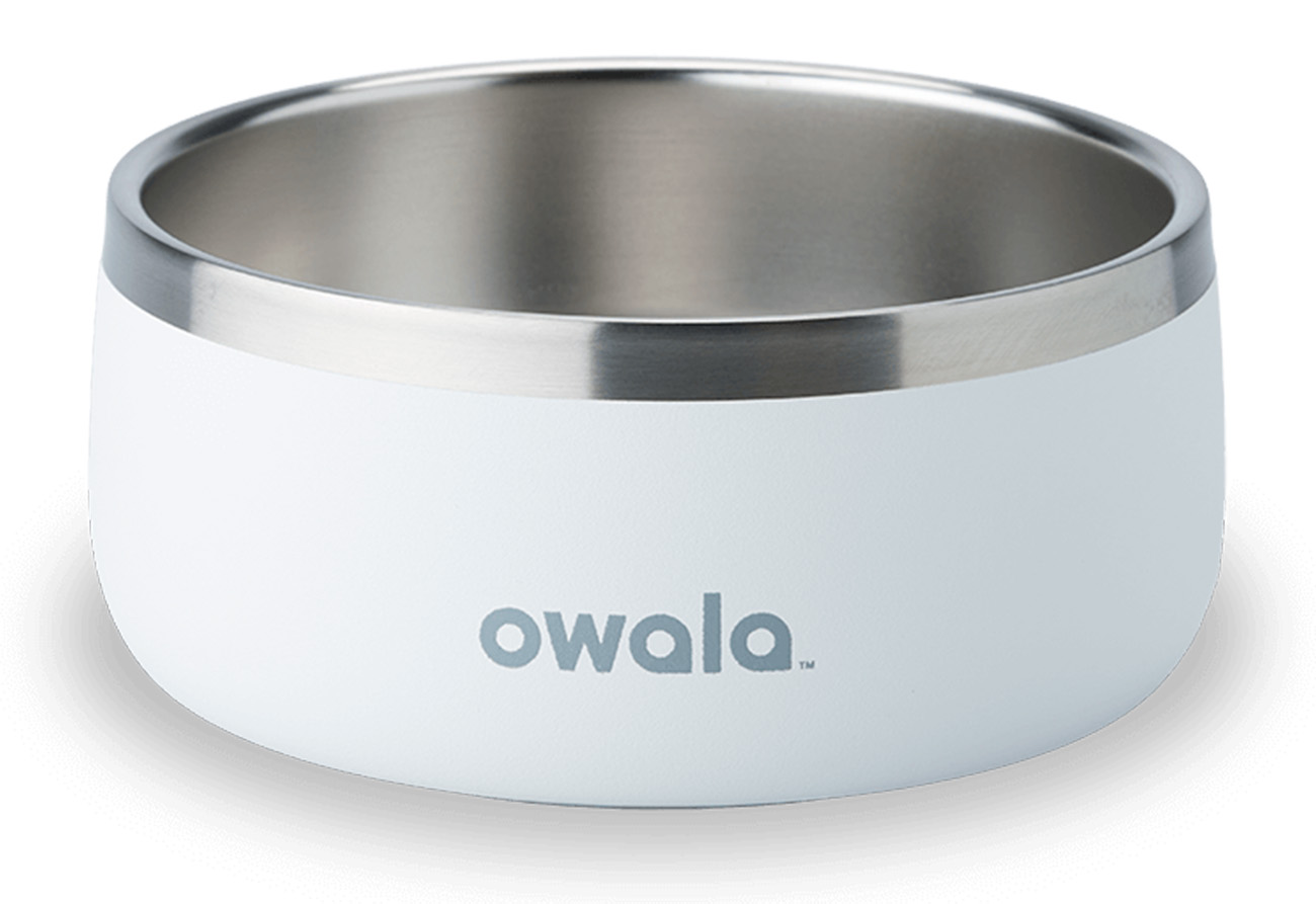 وعاء طعام للحيوانات الاليفة من Owala / سعة 24oz / ستيل مقاوم للصدأ / لون Shy Marshmallow