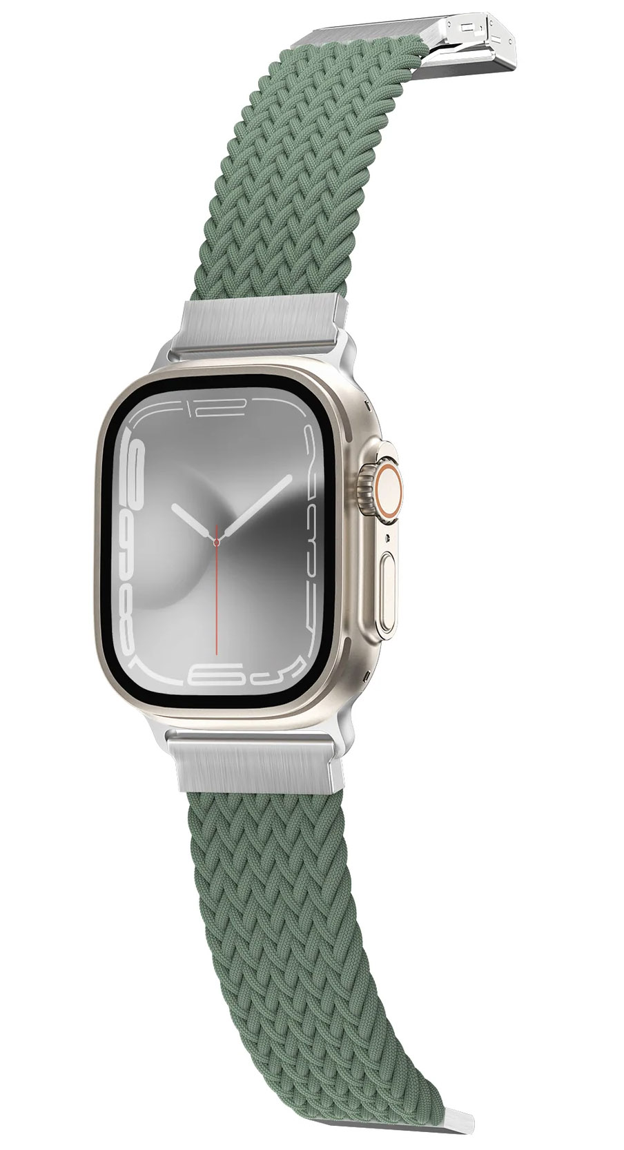 سير AmazingThing Titan Weave 2 لساعة ابل / حجم 44 و 45 و 49 / تصميم انيق / اخضر