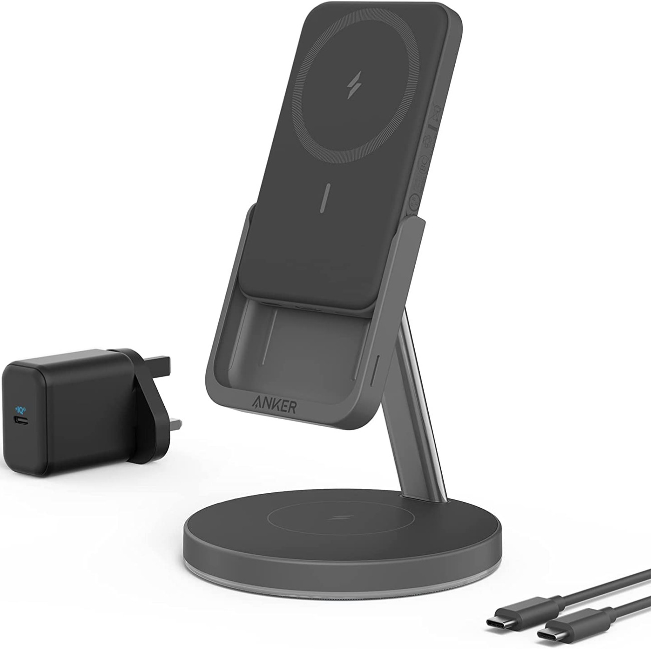 Open Box / Anker 633 MagSafe 2 in 1 Powerbank & Charging Stand / Black 