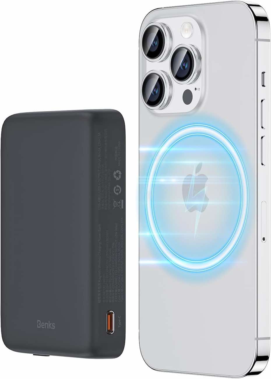 Benks Magnetic Power Bank / 10,000 mAh / Supports MagSafe / With Type-C Port