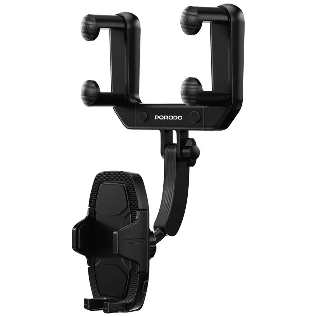Porodo Car Phone Mount / Attaches to Car Rearview Mirror / Supports Phones from 4.7 to 7.2 Inches