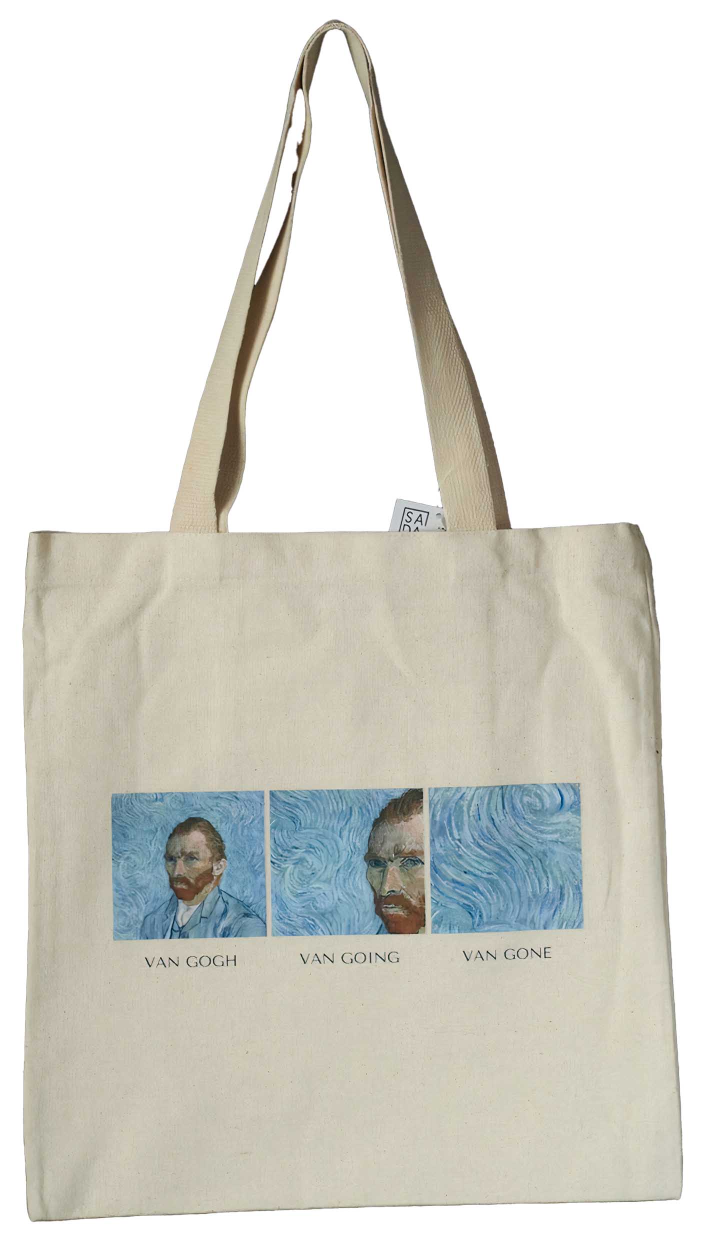 شنطة Tote Bag من Sada / مع طباعة Van Gogh / ابيض