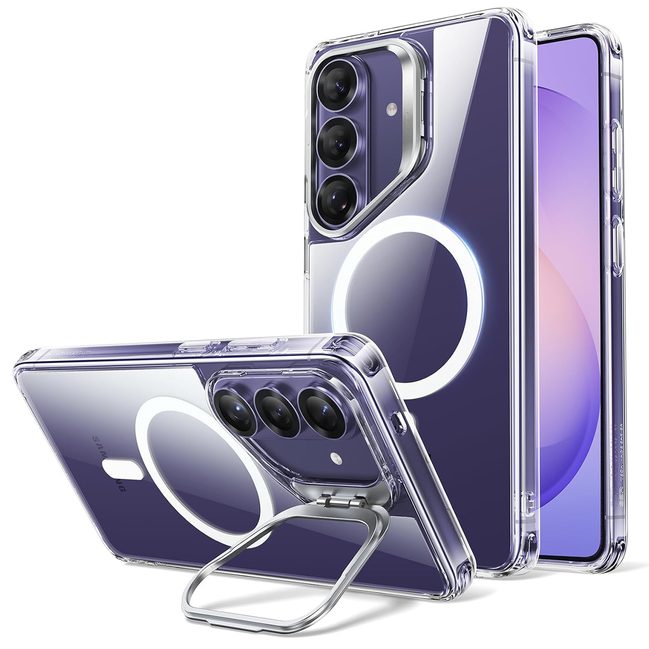 ESR Classic Hybrid Case for Samsung Galaxy S26 Plus / Built-in Stand / MagSafe Compatible / Clear