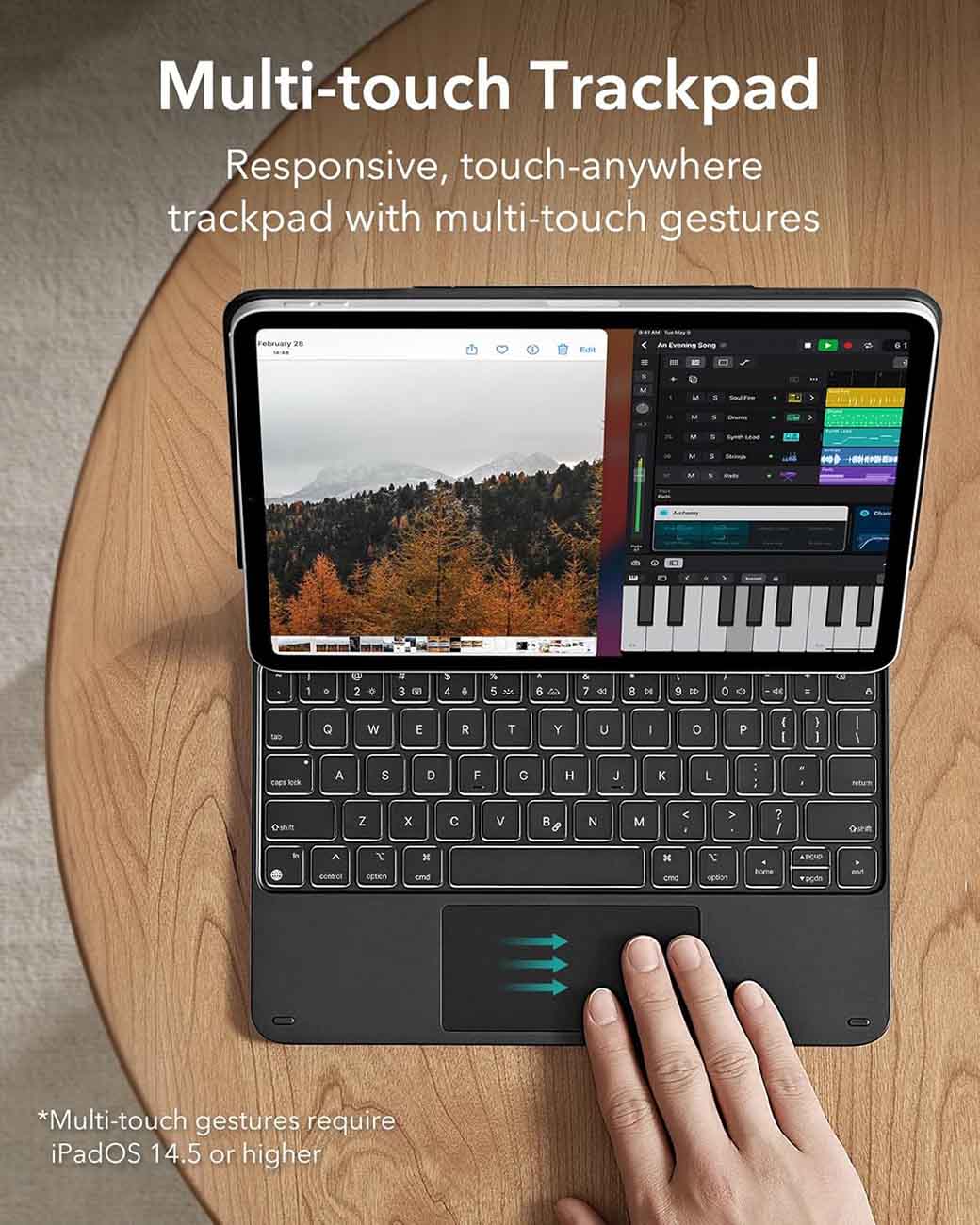 ESR Keyboard for iPad A16 11 inch 2025 & iPad 10th Gen 2022 / With