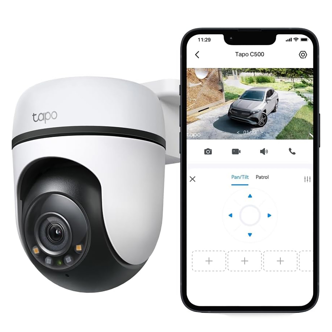 TP-Link Tapo C500 Security Camera / 1080P / Outdoor Use / 360° Rotation with Motion Alerts
