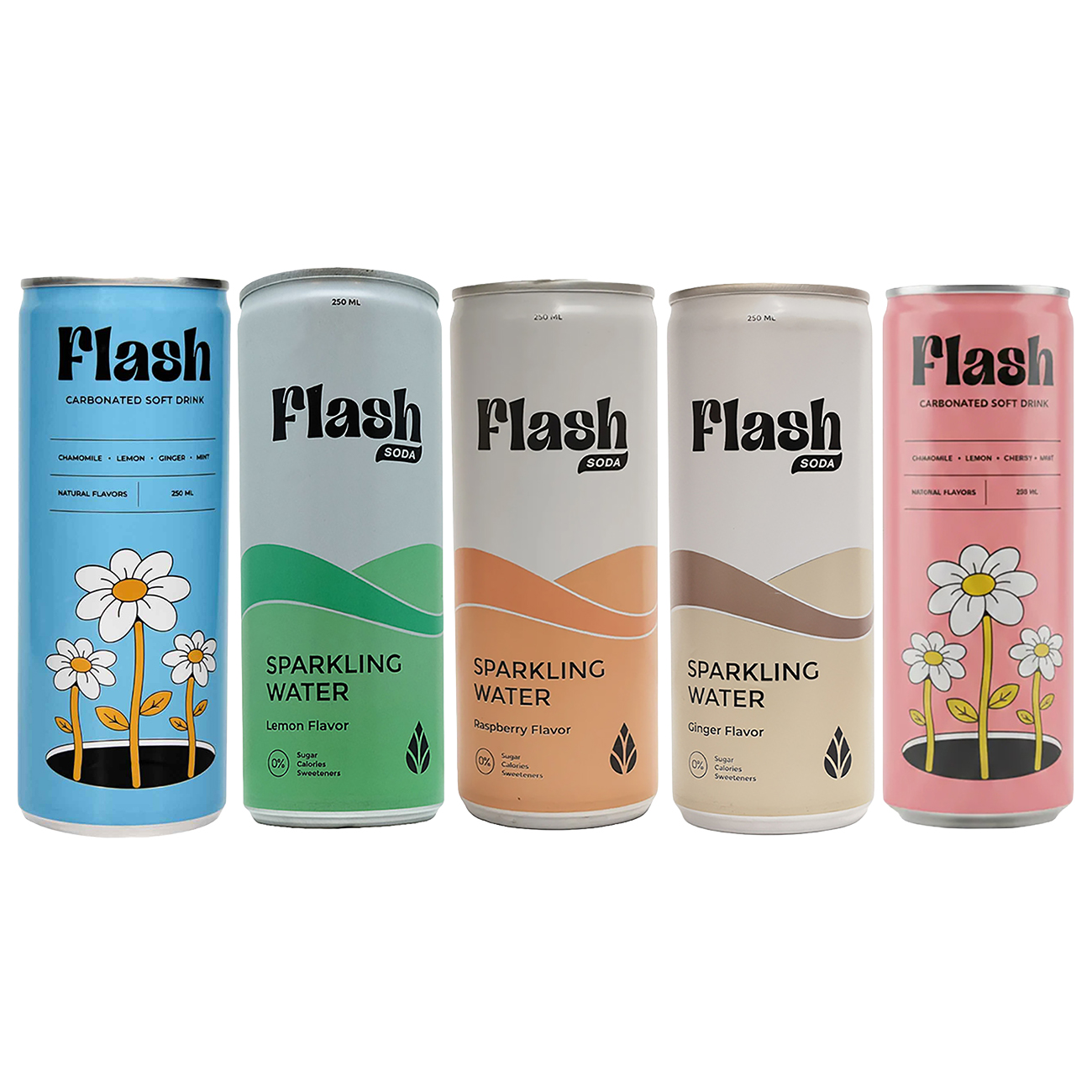 Flash Sparkling Soft Drink + Sparkling Water / 250ml