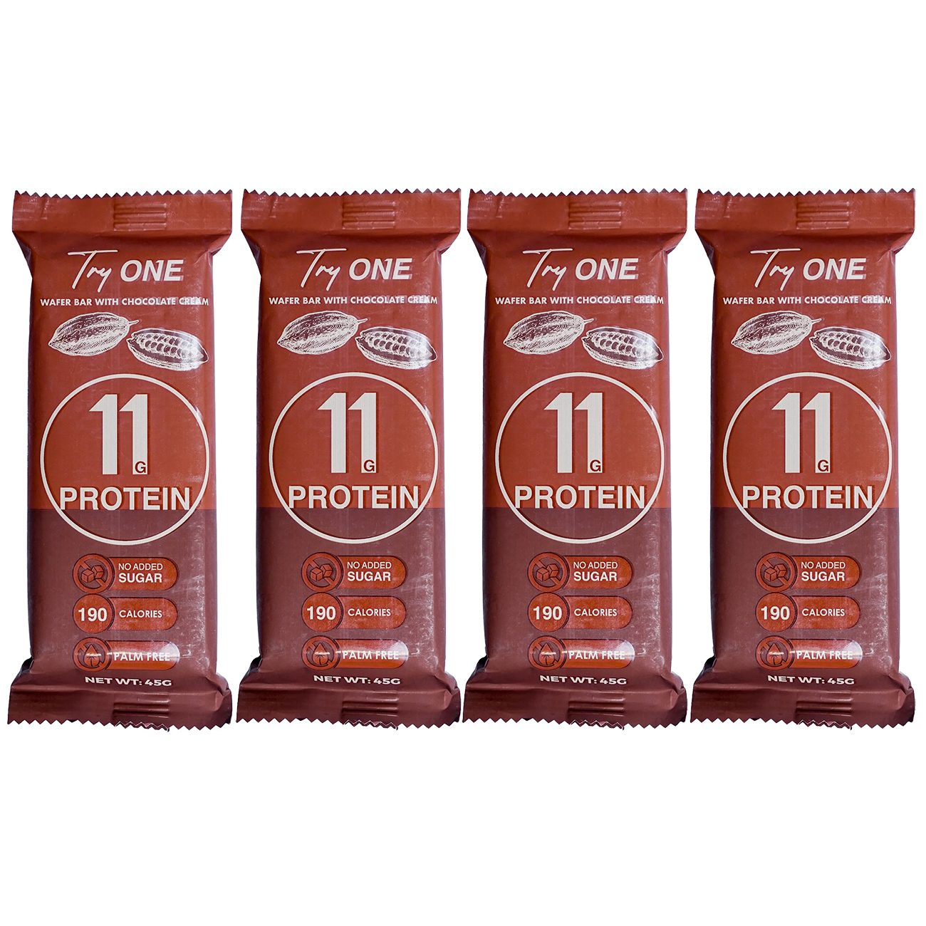 Try One Protein Wafer Chocolate Flavor / 4 Pieces / 45g