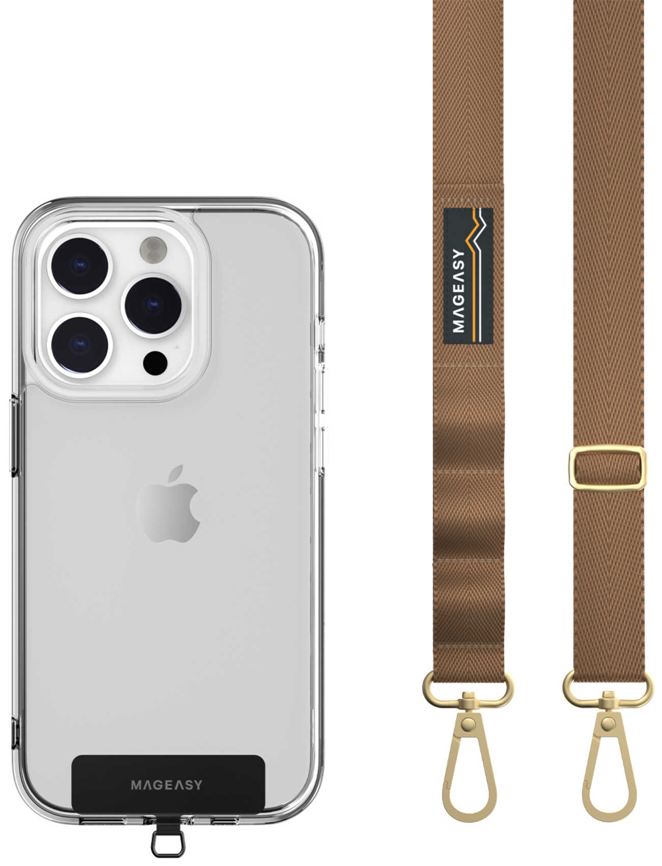 SwitchEasy's Adjustable Phone Strap / Support all Phones / Adjustable Length / Brown