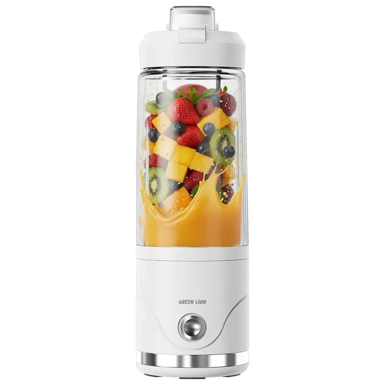 Green Portable Blender / 650ml Capacity / Battery Operated / 75W Power / White
