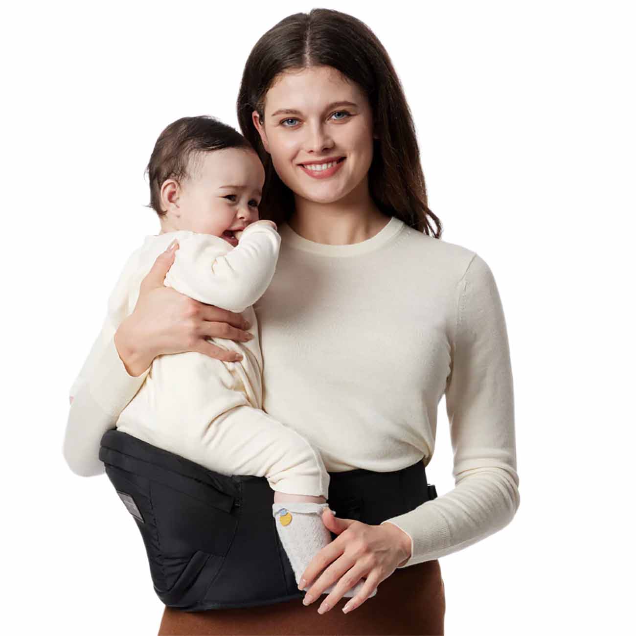 حزام حمل الطفل Wander360 من Momcozy / مع مقعد مدمج / 4 وضعيات للاستخدام / حجم L