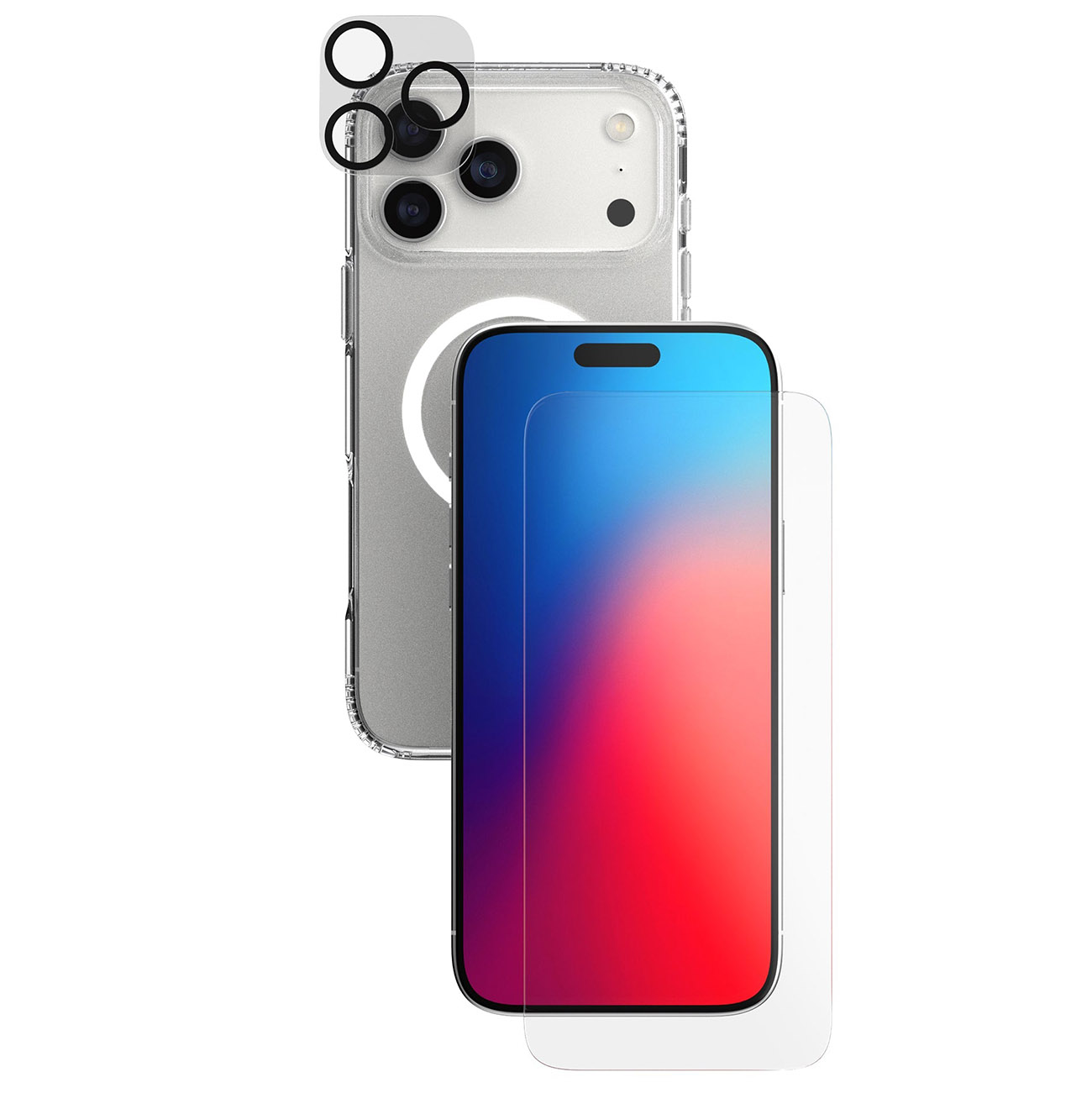 Tech21 Bundle for iPhone 17 Pro Max / Clear Case + Clear Screen Protector + Camera Lens