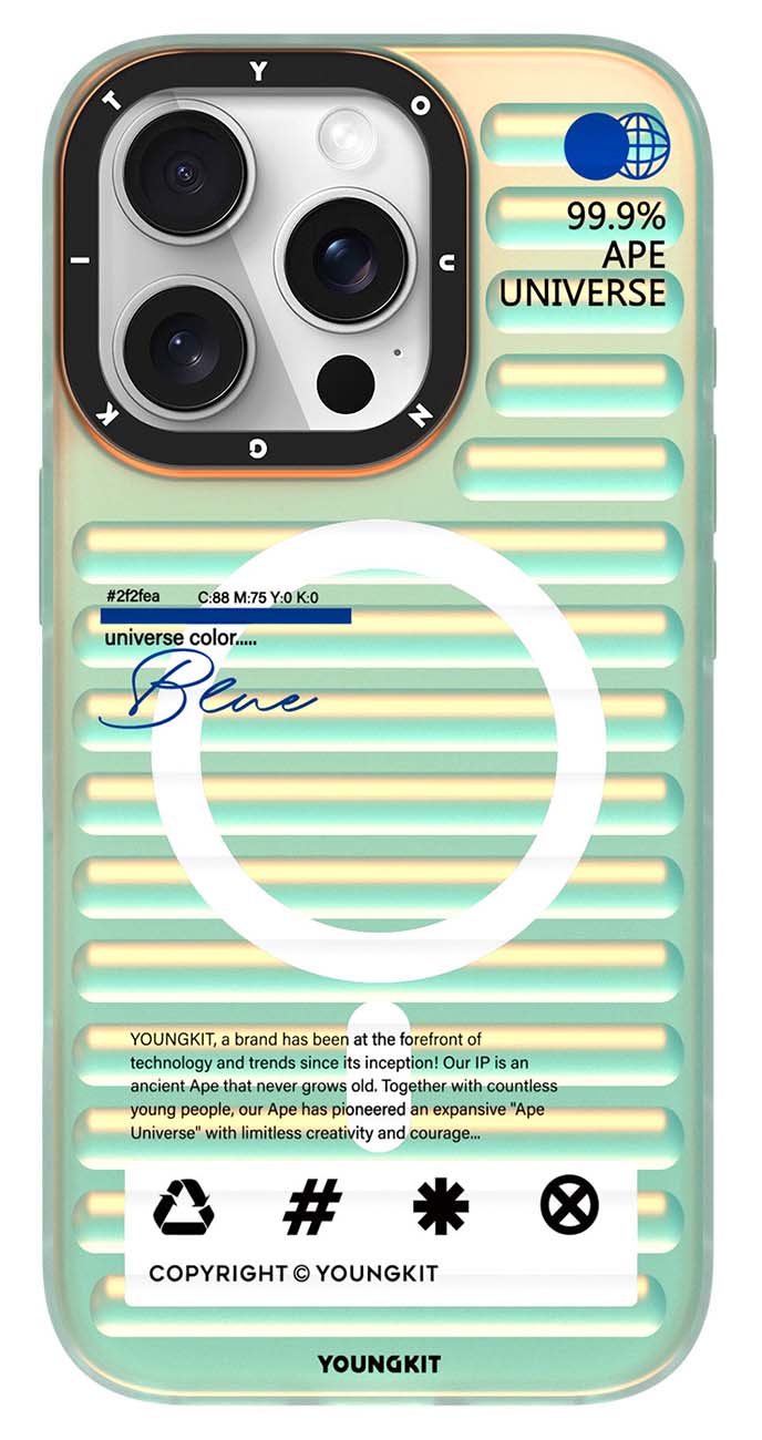 YoungKit Dynamic Case for iPhone 16 Pro Max / Support MagSafe / Drop Resistant / Blue