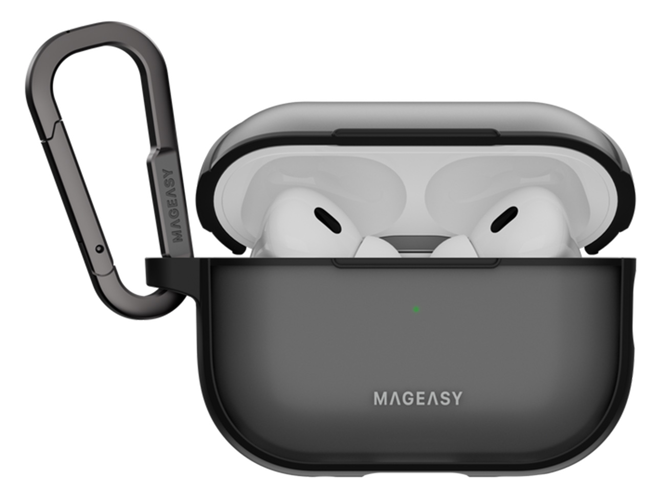 كفر MagEasy Roam لسماعة ابل AirPods برو 1 و برو 2 / يحمي من الطيحات / اسود شفاف