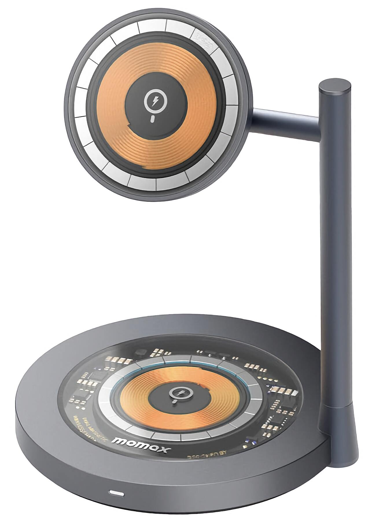 Momax Q.Mag Wireless Charger / Charges Two Devices / MagSafe on Both Spots / Transparent Design