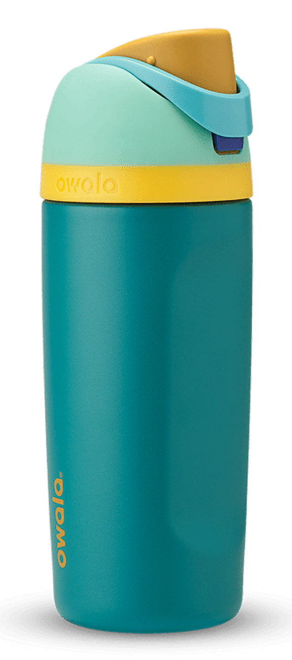 مطارة Owala FreeSip للاطفال / سعة 16oz / تحافظ على البرودة لمدة 24 ساعة / لون Splishy Splashy